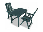 Chicyla 3-piece furniture set, green plastic, XPNO55850