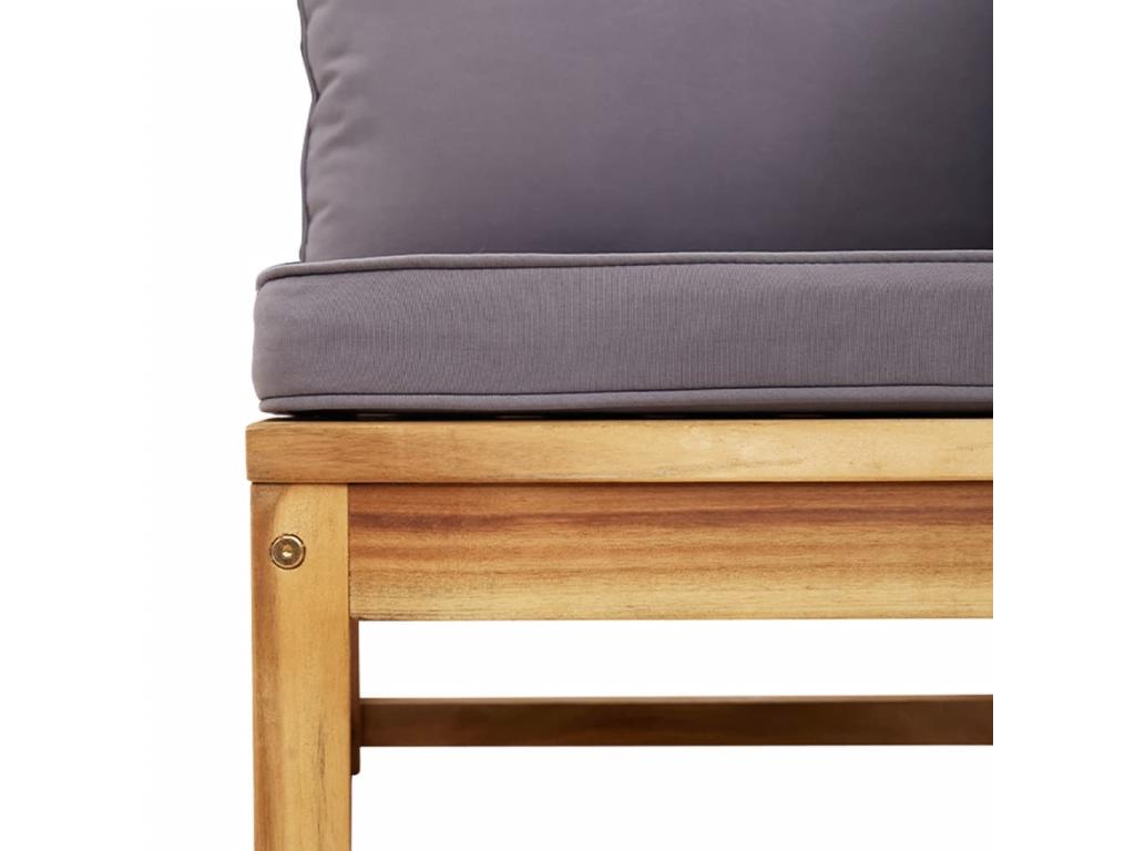 Domopure solid wood garden furniture set with cushions CEOP68830