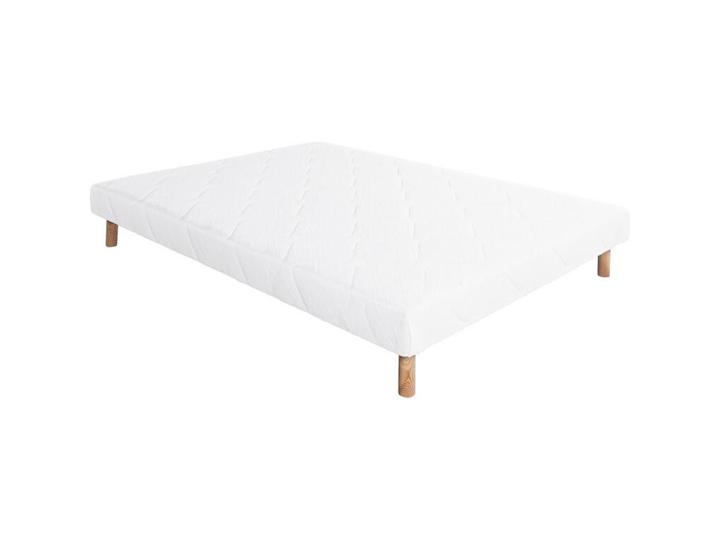 Chicyla Mattress Set, 26 cm high-density foam, firm summer/winter side, white slatted base 13 cm thick, 90x190cm, VELX49166