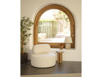 Round looped armchair in white, 105x50cm IUUG42594
