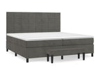 Domopure bed base and mattress, Dark Grey 200x200 Velvet LYBI91331