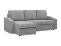 Corner sofa with sleeping function, rope finish - Grey QVSJ11447