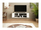 Domopure collection wall-mounted TV unit, white, 155cm with 6 niches, BNFB00958