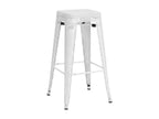 Bar stool with white metal base, 43x43x77 cm, 10 0004868 GJAF22321