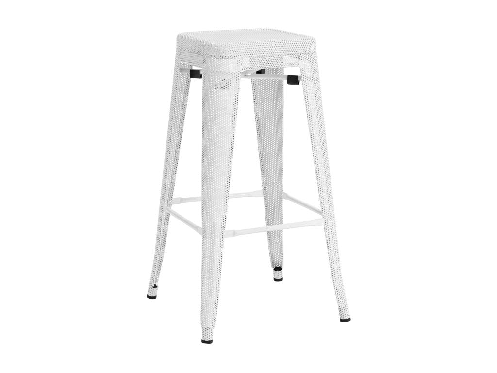 Bar stool with white metal base, 43x43x77 cm, 10 0004868 GJAF22321