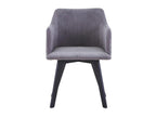 Chicyla Scandinavian Velvet Armchair 76cm Grey SFNY57149