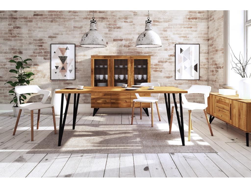 Domopure - Dining table 80x100 in natural oiled wild oak ARUL78398