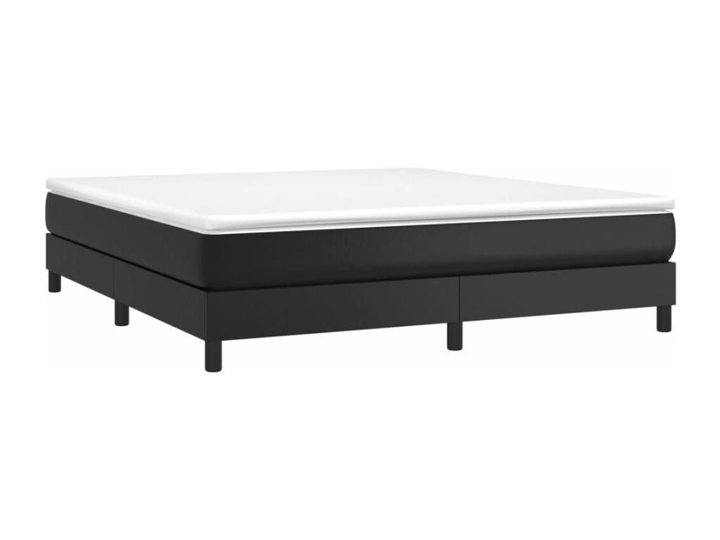 Domopure bed base with mattress, black, 180x200 cm, faux leather, LFPF61591