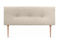 Chicyla Plain Corduroy Headboard with Buttons 160x105 with Bed Legs 150/160 - Beige SBSD80713