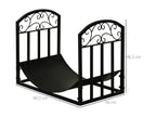 Domopure Log Holder, Wrought Iron Style Log Rack, Dimensions: 60.5L x 36W x 46.5H cm, Black Metal, PDWM23505