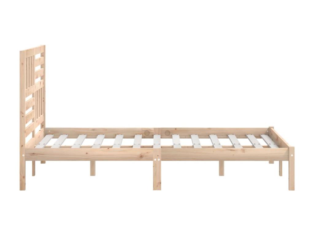 Bed frame without mattress, solid pine wood, 140x200 cm, NDNL71164