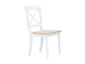 Chicyla solid wood chair in white and natural - Set of 4 CJSD09906