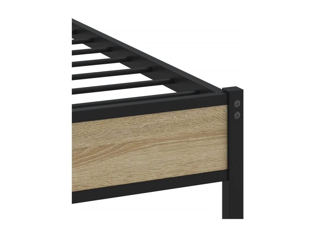 Domopure oak metal bed frame (mattress not included) 135x190 cm YXPP33981