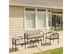 4-piece, 4-seater garden furniture set with beige cushions EAGX66111