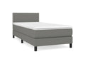 Domopure bed base with mattress, dark grey, 90x200 cm, fabric, JMJD60888