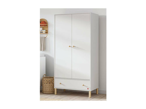 2-door, 1-drawer wardrobe, H185 cm - Domopure OFQD80229