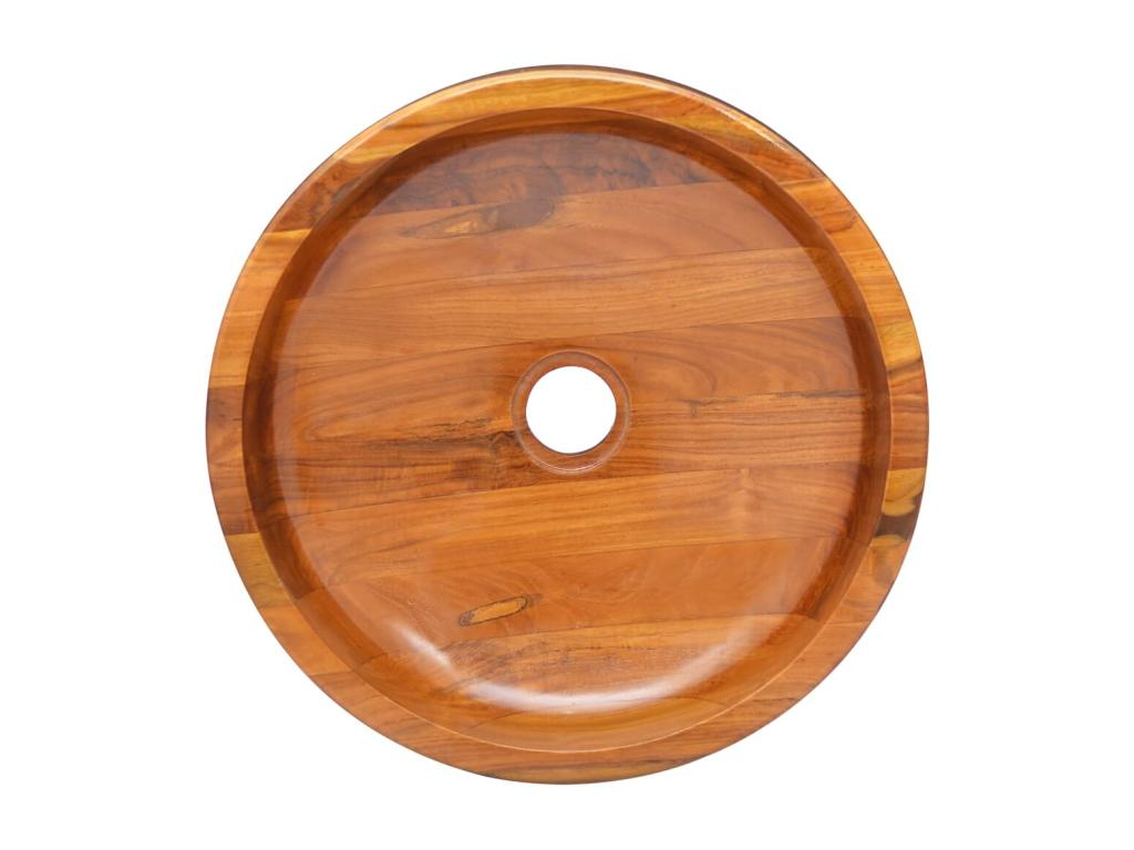 Brown wooden bathroom sink 40x40x10 cm 02 0002869 TDYV70238