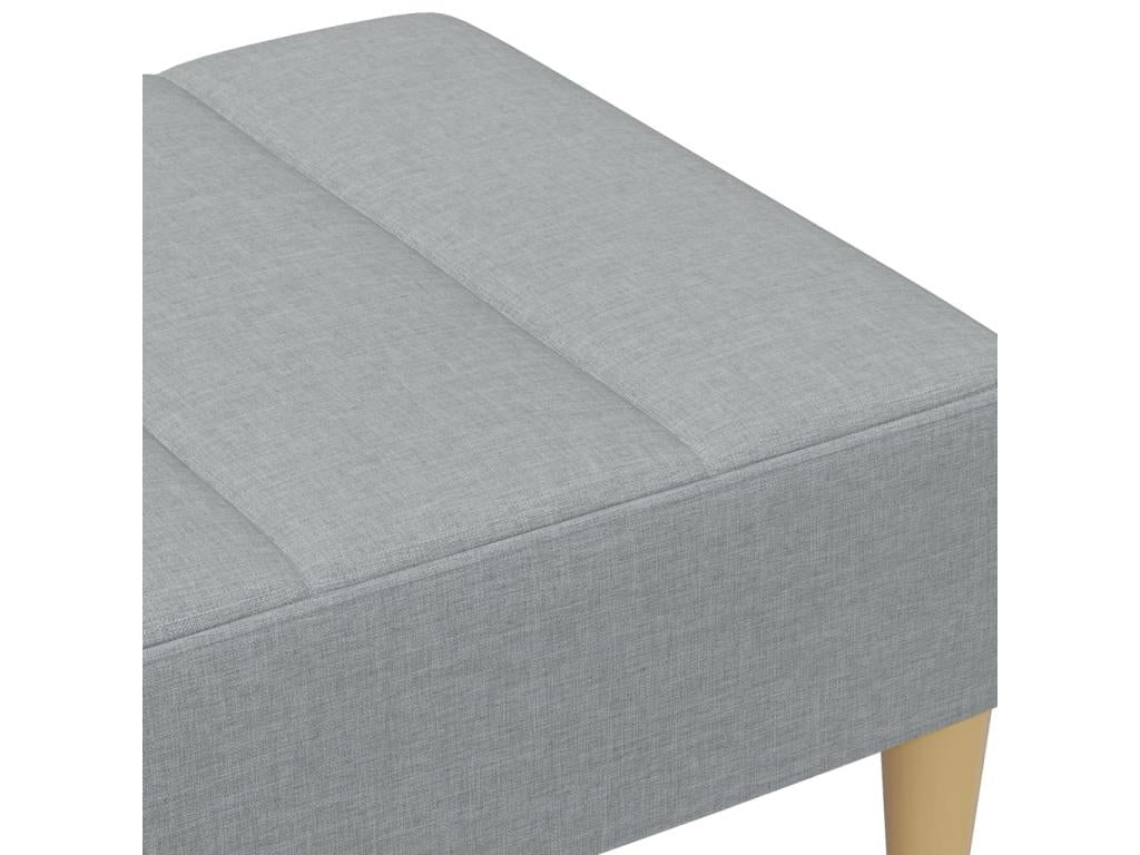Light grey footrest 77x55x31 cm fabric SOPB47683