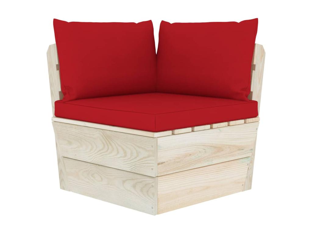 2-seater pallet garden sofa with cushions, spruce wood, 2 ONBM16211