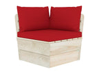 2-seater pallet garden sofa with cushions, spruce wood, 2 ONBM16211