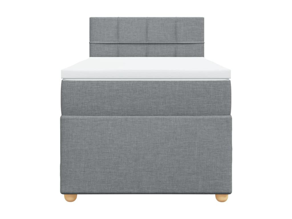 Domopure bed base with light grey mattress 100x200cm Fabric KBFY80840
