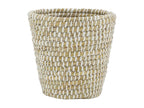Natural rush and recycled plastic wastebasket DBUF70544
