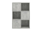 Concrete Grey Storage Cabinet 60x29.5x90 OCFS64348