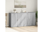 Domopure 2-piece grey sideboard set, 79x38x80 cm, engineered wood, NOCU11000