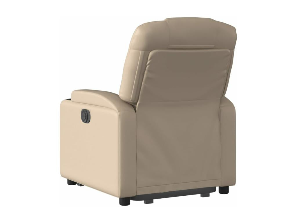 Electric recliner armchair, cappuccino faux leather, NVVY13881