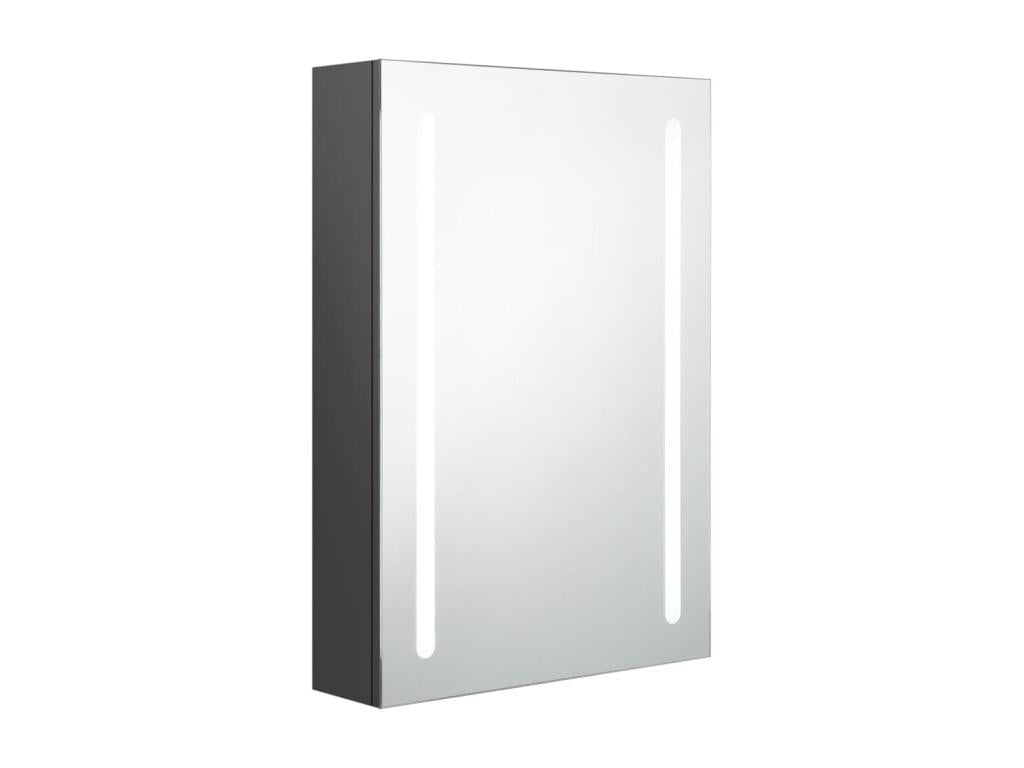 Grey LED mirrored bathroom cabinet 50x13x70 cm OYJC31585