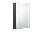 Grey LED mirrored bathroom cabinet 50x13x70 cm OYJC31585