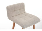 Bar stools - Fabric / Wood - Cream - Chicyla WJLF33829