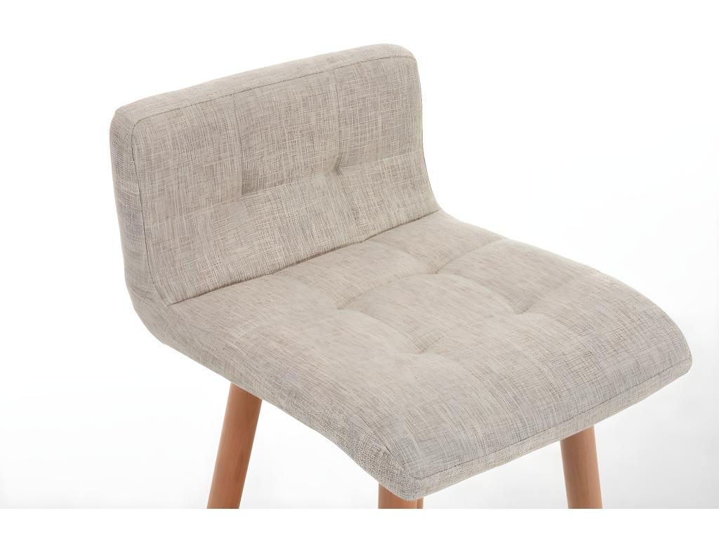 Bar stools - Fabric / Wood - Cream - Chicyla WJLF33829
