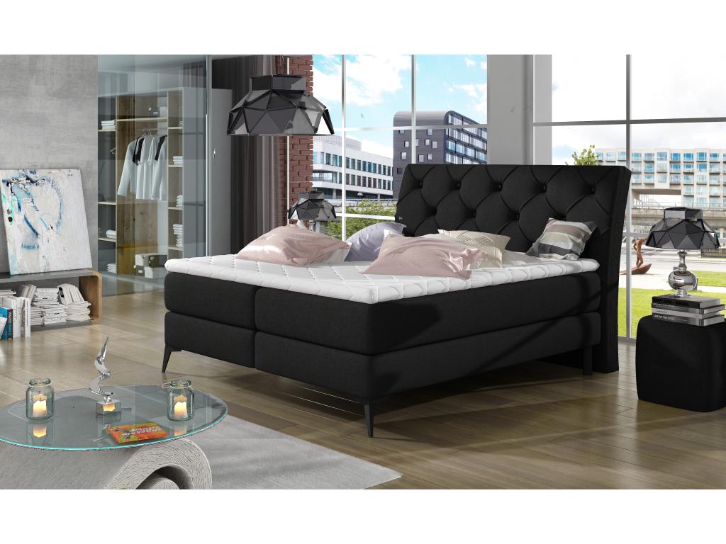 Chicyla Spring Bed Mudryc S 140x200 /Fabric-Black BOOH17642