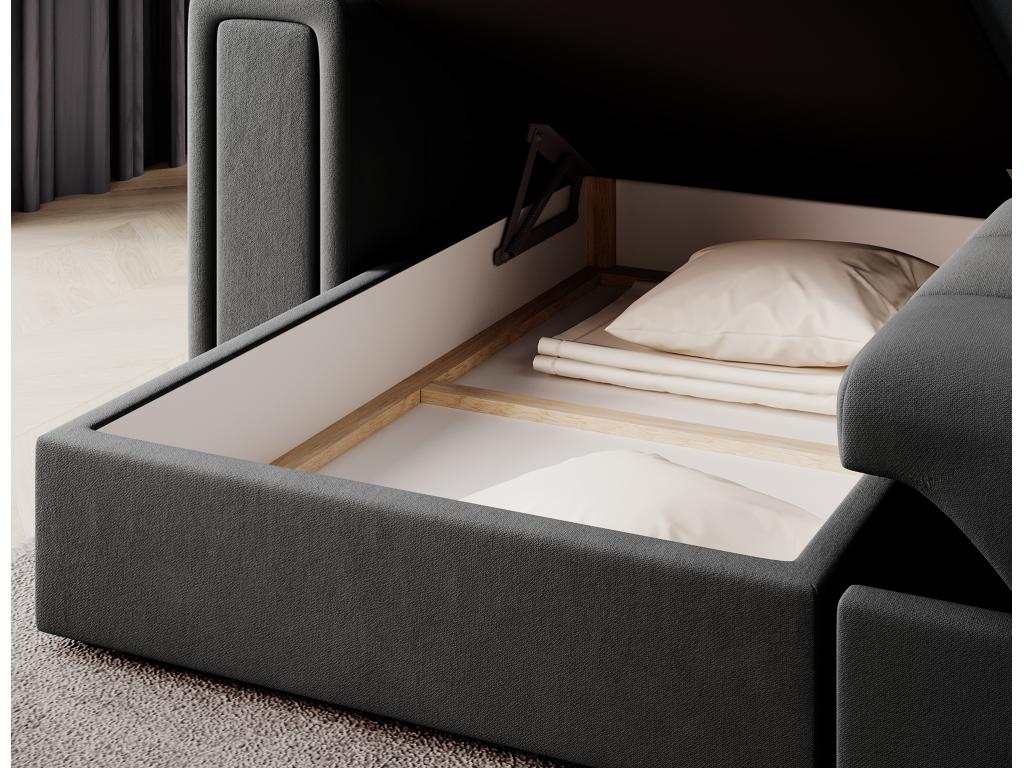 Domopure reversible and convertible corner sofa – Elegance and practicality combined – Dark Grey VBUD82851