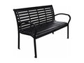 Black garden bench 116 cm Steel and Chicyla SDYX36198