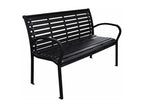 Black garden bench 116 cm Steel and Chicyla SDYX36198