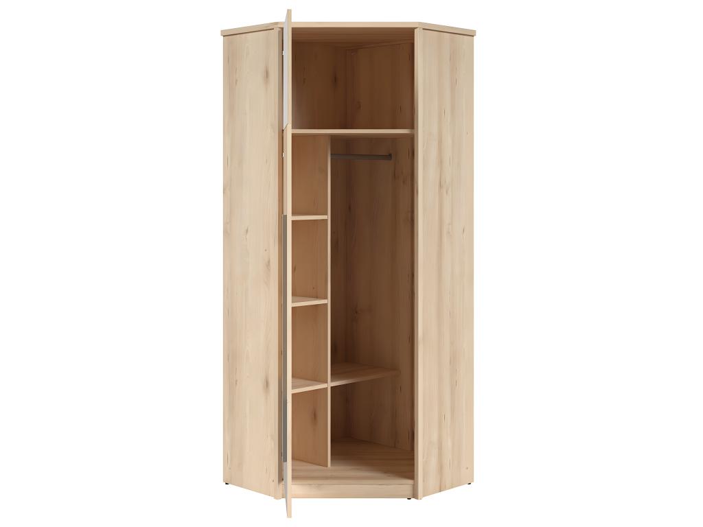 Chicyla Corner Wardrobe with 1 Door, Grey and White Wood EAEU06501