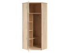 Chicyla Corner Wardrobe with 1 Door, Grey and White Wood EAEU06501