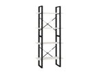 4-Tier Bookshelf, White, 60x30x140cm, Solid Pine Wood, RHKK18025