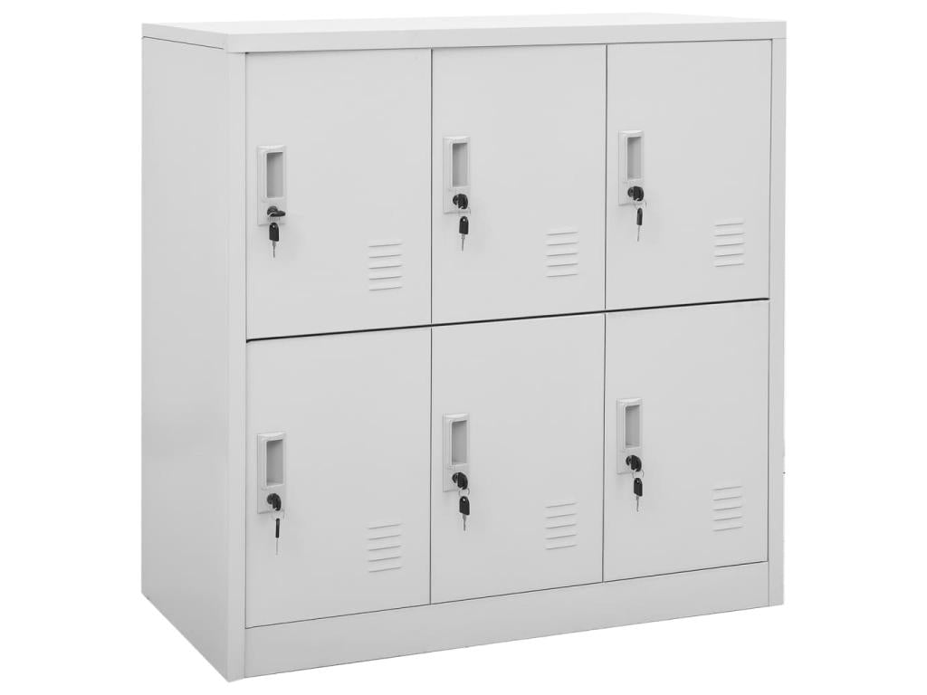 5-piece locker cabinets, light grey, 90x45x92.5 cm, steel, 2 TTKL48543
