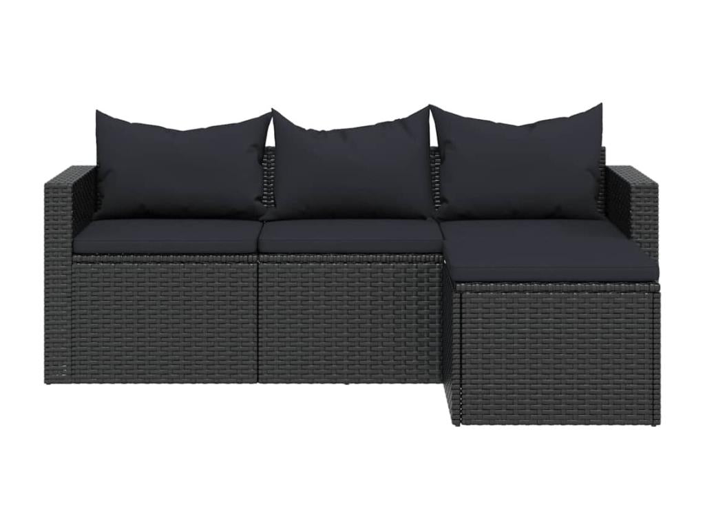Black Wicker Resin Garden Furniture Set JZFJ15250
