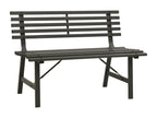 Black garden bench, 110x59x76.5 cm, 02 0011166 TGWB59652
