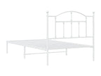 Metal bed frame with white headboard 100x190 CRWE38703