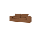 4-seater sofa in removable linen cover, tile color JUEC11073
