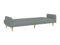 2-seater sofa bed with footrest, light grey fabric EIRE35639