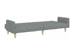 2-seater sofa bed with footrest, light grey fabric EIRE35639