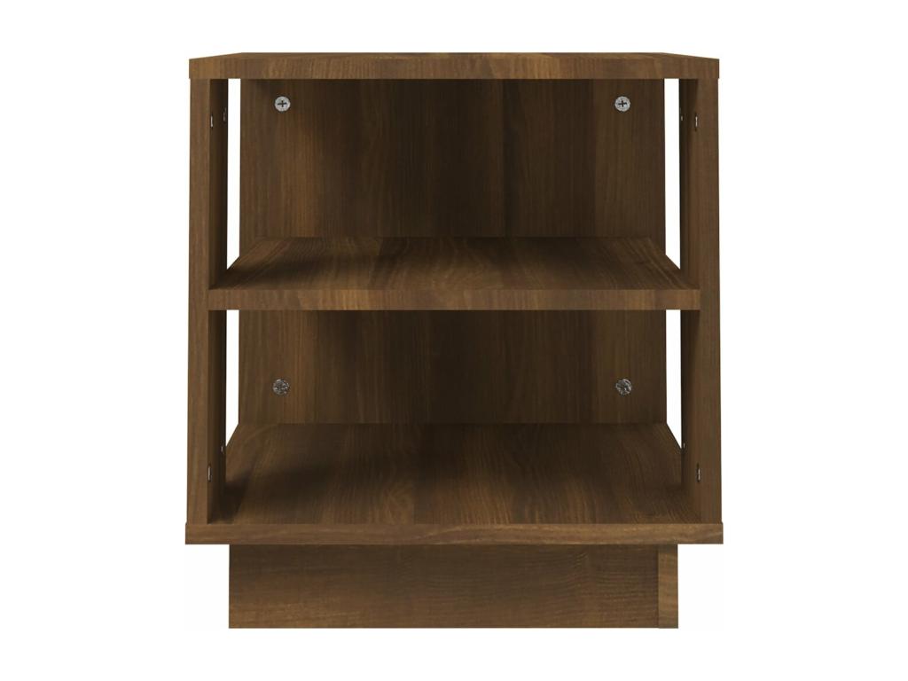 Coffee table, brown oak, 40x40x43 cm, engineered wood, QMAU68550