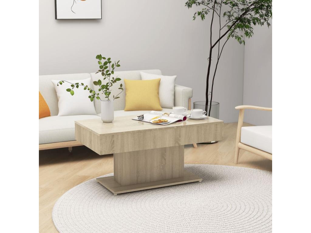 Chicyla Oak Coffee Table 96x50x45 cm Chipboard JJEI54931