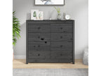 Grey side cabinet 100x40x90 cm Solid pine wood BEEZ21366